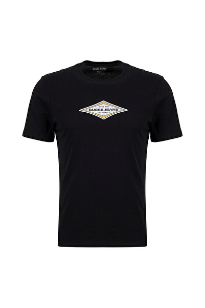 Guess Jeans Siyah Erkek T-Shirt M6GIB4K8HM0-JBLK Siyah T-Shirt