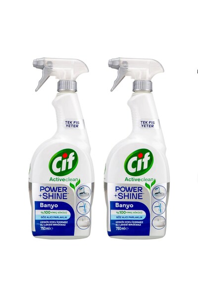 Cif Power Shine Banyo Kireç Sökücü 750 ml x 2 Adet