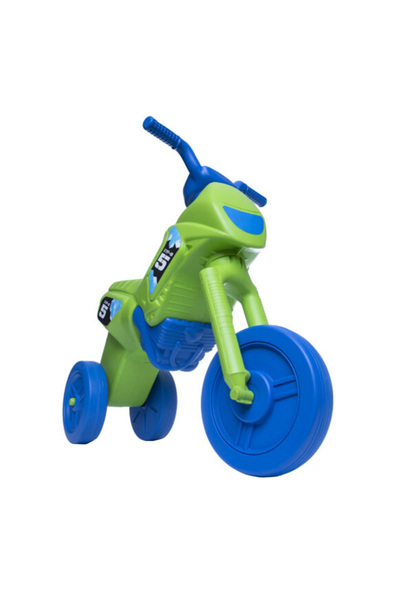 Enduro Bicicletă de echilibru pentru copii, mini motocicletă verde-albastru, ...