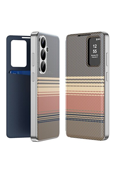 DD Daden Husa pentru Samsung Galaxy S26 Smart View din piele, Model Gradient,...