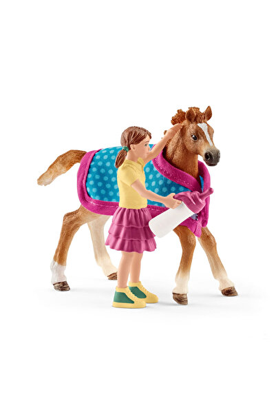 SCHLEICH Clubul Cailor - pui de cal cu pătură