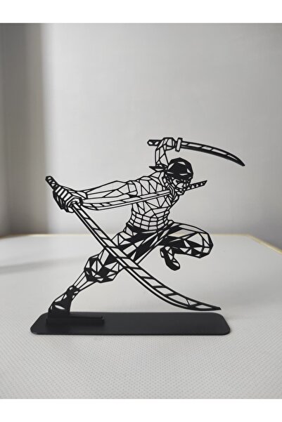 FigurBende One Piece Roronoa Zoro Geometrik Tasarımlı 17 cm 3D Masaüstü Duvar...