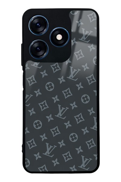 Spoyi غطاء هاتف لامع بتصميم Tecno Spark 10 Gray LV