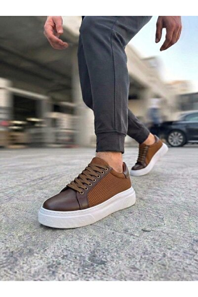 Anka Knit Mesh & Mat Deri - Sportif Erkek Sneaker