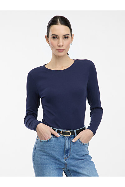 ORSAY Tricou de damă albastru închis cu mânecă lungă