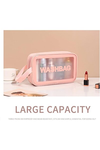 İNFLUX 3-Piece Travel Wash Bag Set for Women -Storage Bag for Travel Essentia...