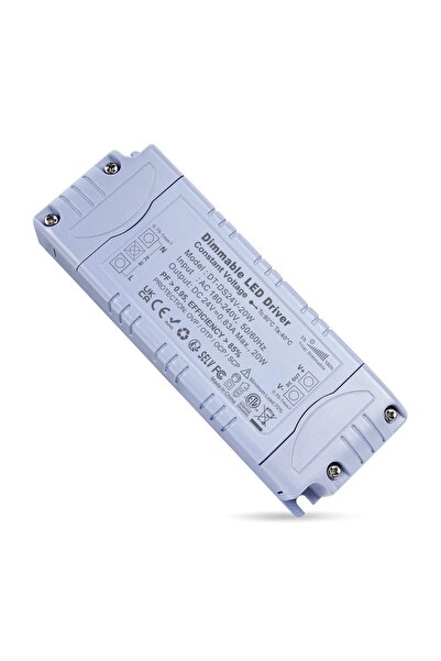 REYLAX Transformator LED, REYLAX, Dimmable, 24V, 20W, Triac, PWM, 0-10V, 830m...