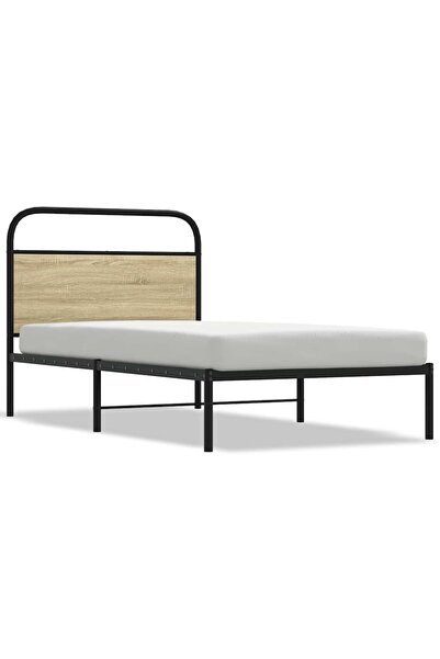 vidaxl Cadru pat fără saltea stejar sonoma, 90x190 cm, lemn prelucrat