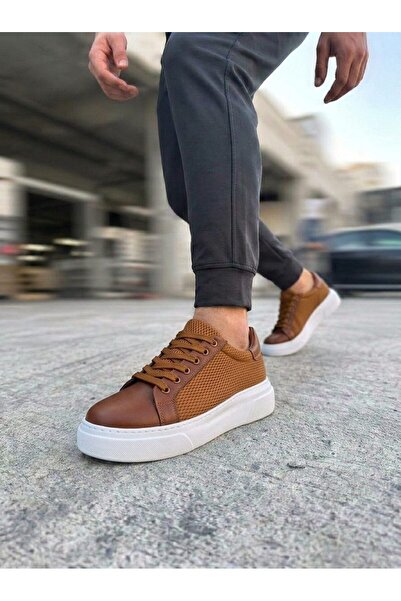 Anka Knit Mesh & Mat Deri - Sportif Erkek Sneaker