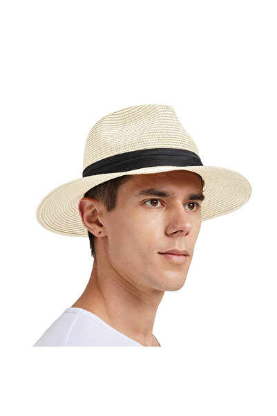 OEM Pălărie Fedora din Paie pentru Soare, Mărime Mică, Filtru UPF 50+ Unisex ...