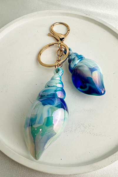 Modex Shiny Bag Accessory Keychain with Seashell Design