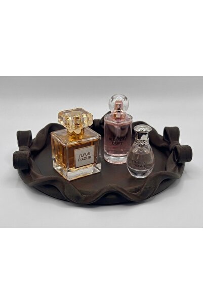 3Dikili design Decorative Tray with Ribbons, Makeup and Perfume Organizer, Je...