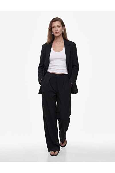 Koton Comfortable Fit High Waist Viscose Blended Pleated Balloon Pants