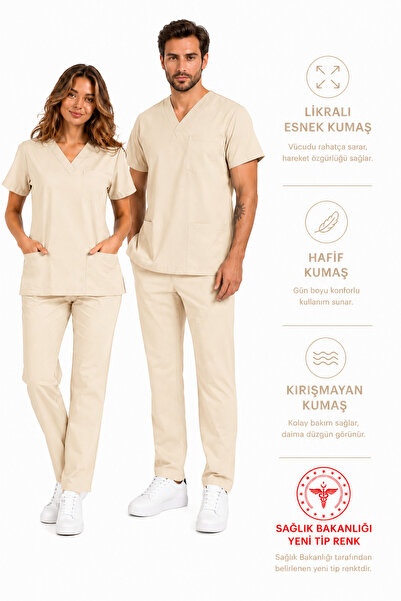 UMAY ÜNİFORMA Scrubs Takım Likralı Esnek Kadın Lacivert Kahve Mint Yeşil Mor ...