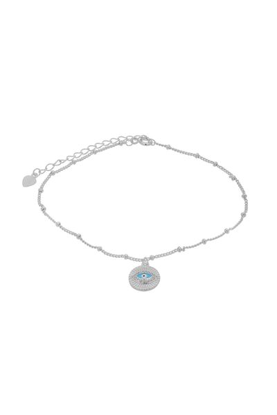 Prince Αλυσίδα Ποδιού Ασημένια με μάτι 925 19-24cm 508-1Q