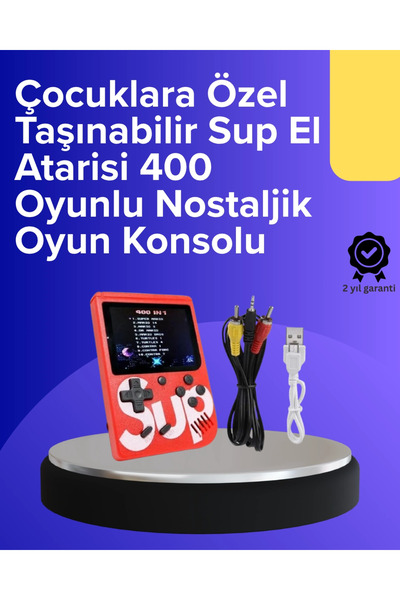 Epilons Çocuklar İçin 400 Retro Oyunlu Konsol