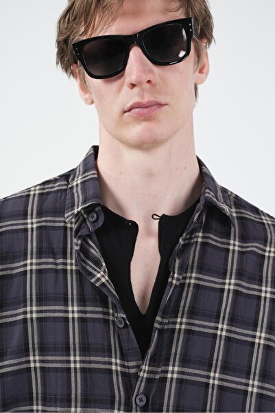 GIESTO OVERSIZE PLAID SHIRT