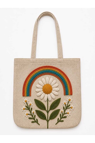ÖZDAĞ HOME CONCEPT 40X40 cm Digital Printed Suede Fabric Women's Shoulder Bag...