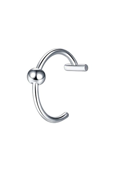 Karaşah 12mm çelik halka dudak sıkıştırma piercing