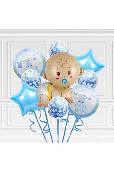 Generic Its a Baby Boy 4 Types Foil Balloon Bouquet With Rope For Baby Shower...