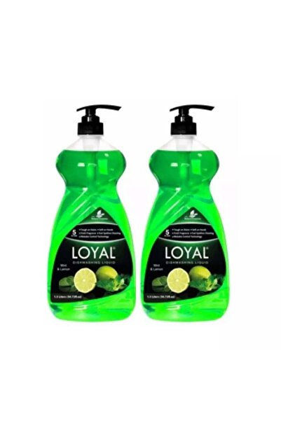 Loyal 5 in 1 Dishwashing Liquid with Mint and Lemon fragrance- 2X1.5Ltrs