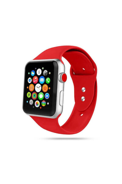 OEM Λουράκι σιλικόνης για Apple Watch 42mm 44mm 45mm 49mm - κόκκινο