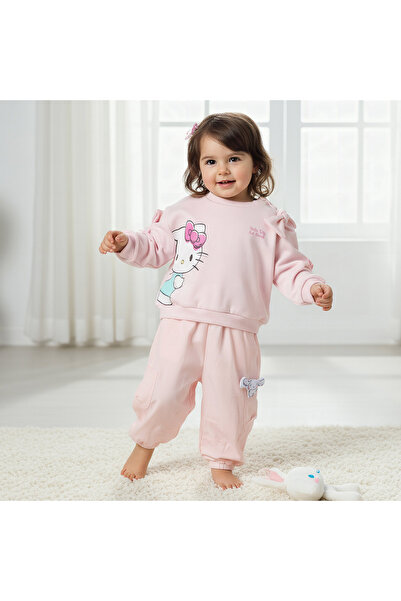 SANRIO Crew Neck Long Sleeves Sweatshirt and Joggers Set with Hello Kitty and...