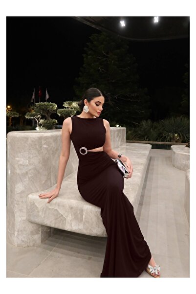 ESRAHELVACI Eh Collection Accessory Detailed Waist Formed Dress
