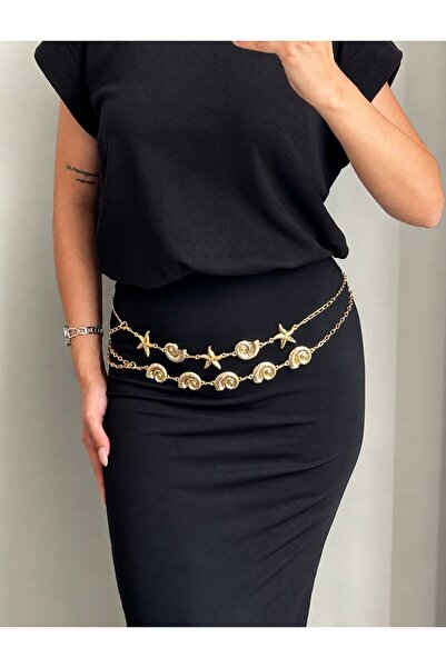 LİA KEMER 2-Piece Set with Sea Shell Pattern, Jacket, Dress, Pants, Evening D...
