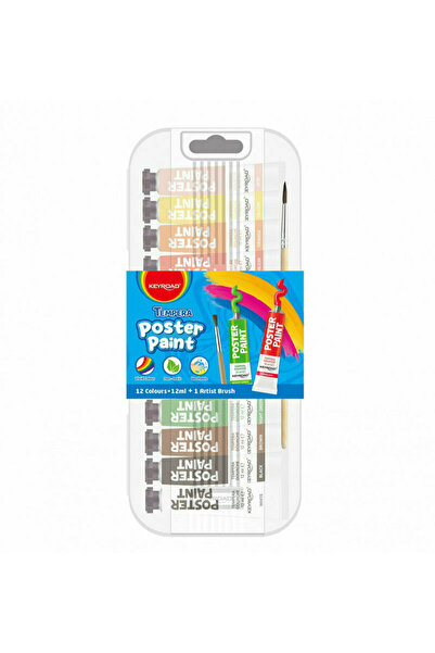 KEYROAD Set de vopsele tip poster, 12x12ml, fără pensule, într-o cutie, amest...