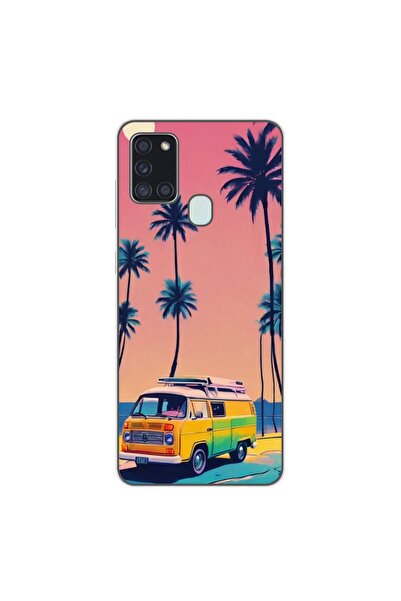 OEM Калъф, съвместим със Samsung Galaxy A21s, от силиконов гел TPU, с десен  ...