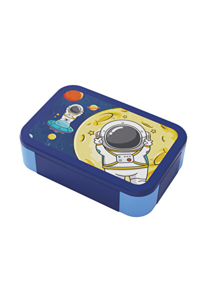 PEARL Kids Astronaut Print Plastic Bento Box, Small