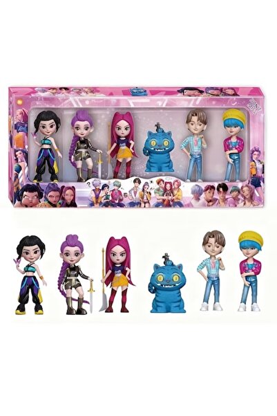 AjieQaQ Set de 6 păpuși idoli K-pop, AjieQaQ ® Înălțime 15-18 cm, PVC premium...