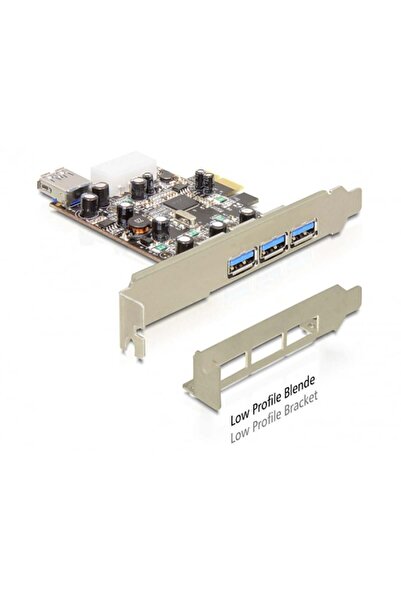 DELOCK 89281 Placă PCI Express > 3 x externe + 1 x USB 3.0 interne