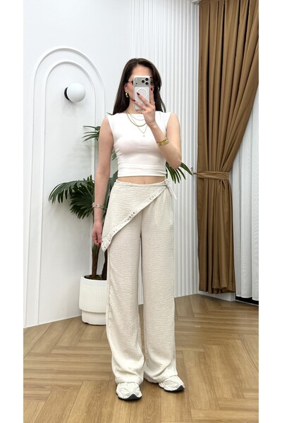 R-Style Scarf Detailed Trousers