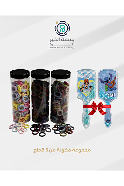 LOZAN مجموعة مطاطات شعر مع 2 مشط للأطفال