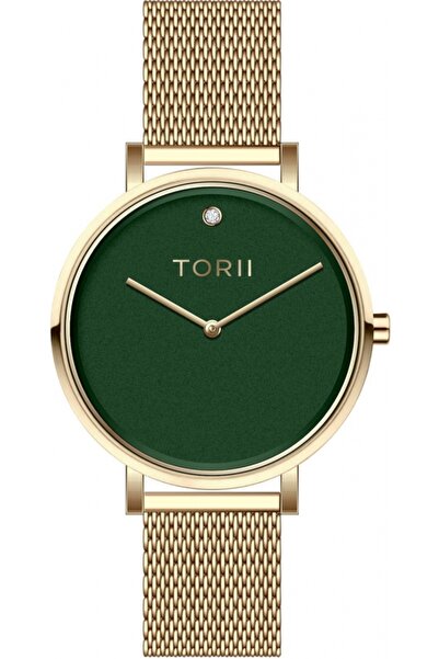 Torii Ceas de damă la modă G32GS.F1, verde, cu diamante