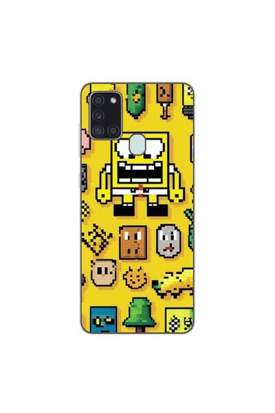 OEM Case compatible with Samsung Galaxy A21s Silicone Gel Tpu Pattern Pixel A...