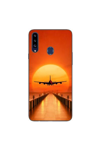 OEM Husa compatibila cu Samsung Galaxy A20S Silicon Gel Tpu Model Airplane Su...