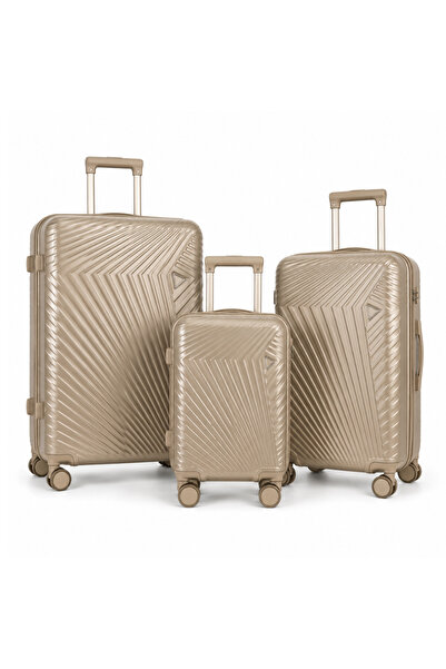 VELMORE 3 Piece Polypropylene Hard Side Luggage Set - Lightweight Spinner Sui...