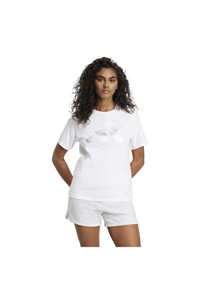 adidas Tricou de damă cu mânecă scurtă, metalic, de vacanță, L