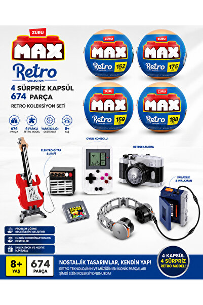 Cici Oyuncak Retro Yapım Seti Koleksiyonluk Blok Oyuncak Hobi Kiti Oyun Konso...