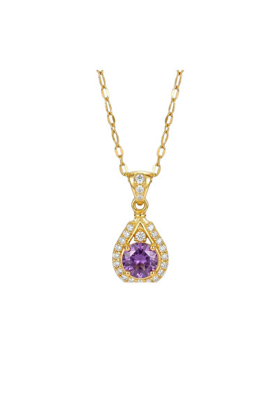 Black Season Gold Zircon Butterfly and Clover Necklace
