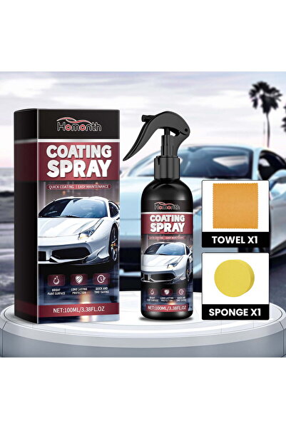 TERRION 100ml Car Wax Spray – Quick Paint Coating Agent for Long-Lasting Shin...