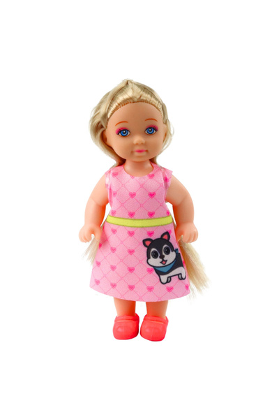 LeanToys Set de păpuși mini cu pat pentru câine și pisicuță și bol pentru mân...