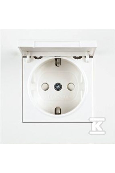 PANASONIC Priză Schuko cu clapetă și contacte, culoare alb/90963612