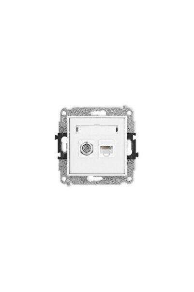 KARLIK Mecanism priză antenă tip MINI F (SAT) + priză comp 1xRJ45, cat. 5e, 8...
