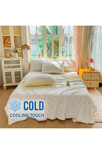 Lenjeria Pufoasa Pilotă de Vară Premium Cooling Touch 200x230 cm + 2 Fețe de ...
