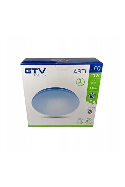 GTV Plafonieră LED ASTI-D13, rotundă, Ø254mm, 4000K, 13W, 1100lm, AC220-240V,...