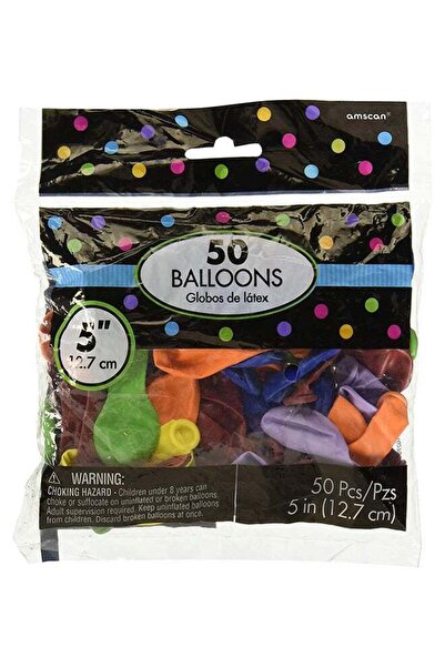 Sempertex 50-Piece Round Latex Balloons Set 12inch